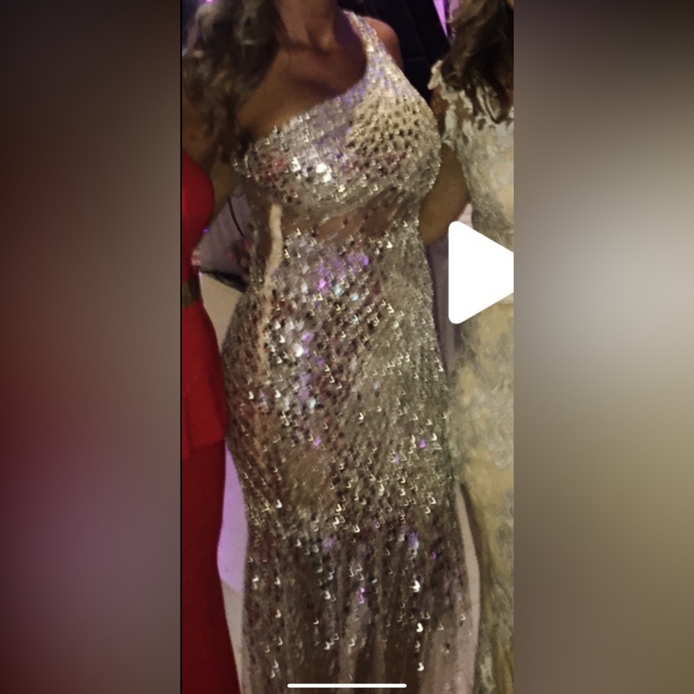 Jovani Gold Embellished Gown